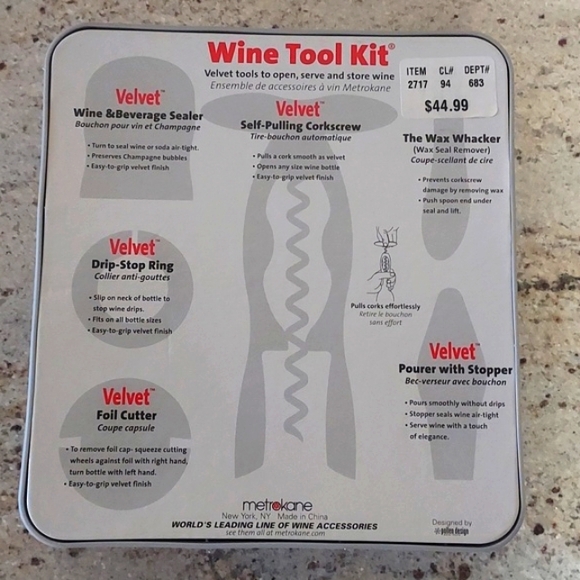 NEW- Metrokane Wine Tool Kit - Picture 3 of 4